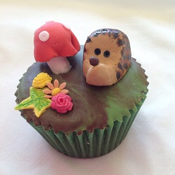 Hedgehog cupcake