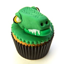 Crocodile cupcake