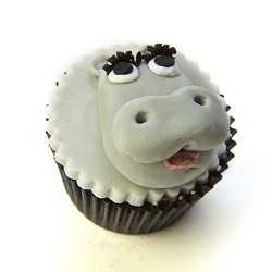 Hippo cupcake
