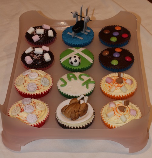 Jack body-builder birthday cupcakes