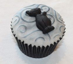 Halloween cupcake - Black cat