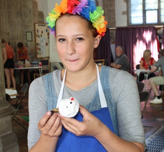 Licking lips, ready to eat ....