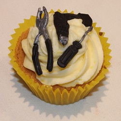 Lemon tools cupcake