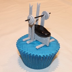 Weightlifting cupcake