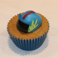 Motorbike helmet cupcake