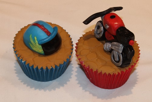 Motorcyclist cupcakes