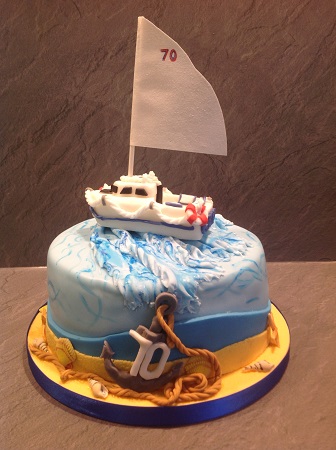 Sailing boat cake - 70th Birthday