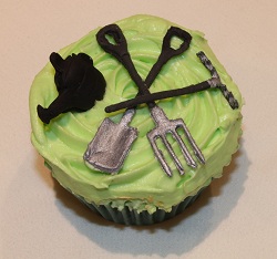 Gardening cupcake