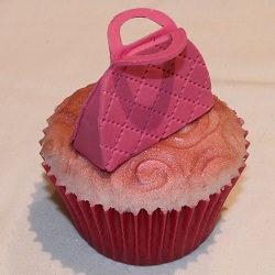 Pink handbag cupcake
