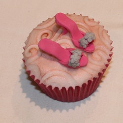 Pink shoes cupcake