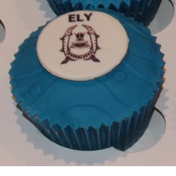 Ely Swimming club branded cupcake