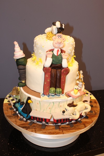 Wallace and Gromit 3 tier cake