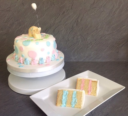 Gender reveal cake