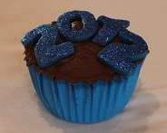New Year in digits cupcake