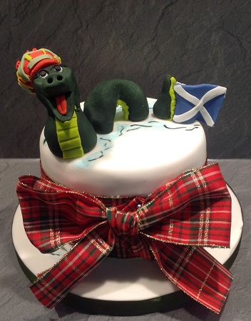 St Andrews Day - Loch Ness Monster cake