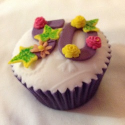 Ladies 50th birthday cupcake