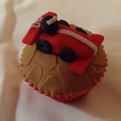 Motor racing cupcake