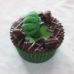 Hulk cupcake