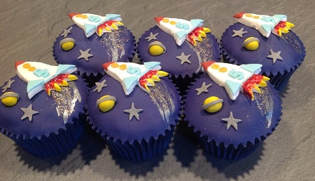 Spaceships cupcakes