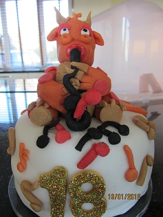 18th birthday top tier cake