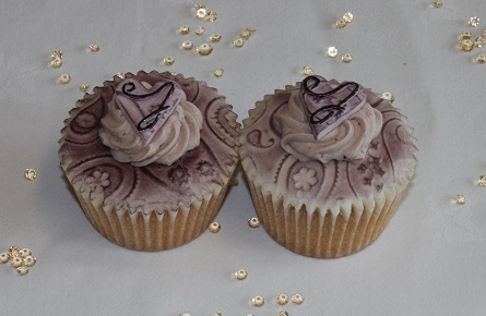 Closeup of cupcakes J and J cupcakes